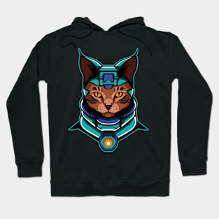 cyborg cat Illustration Hoodie